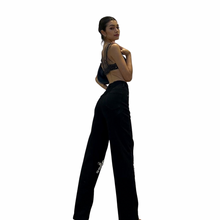 Load image into Gallery viewer, Black Rhinestone Cross Denim Jeans-Modern Baby Las Vegas