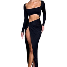 Load image into Gallery viewer, Hollow Out Split Maxi Dress-Modern Baby Las Vegas