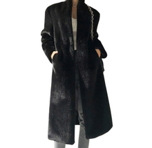Load image into Gallery viewer, Long Black Faux Mink Fur Coat-Modern Baby Las Vegas