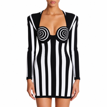 Load image into Gallery viewer, Striped Circle Bralette Dress