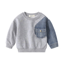 Load image into Gallery viewer, Denim Pocket Patch Sweatshirt-Modern Baby Las Vegas