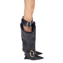 Load image into Gallery viewer, Hollow Out Circle Buckle Boots-Modern Baby Las Vegas