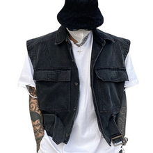 Load image into Gallery viewer, Cargo Pocket Denim Vest-Modern Baby Las Vegas