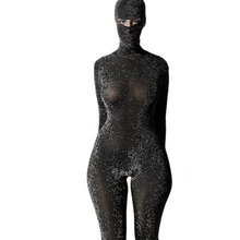 Load image into Gallery viewer, Black Backless Shimmer Jumpsuit-Modern Baby Las Vegas