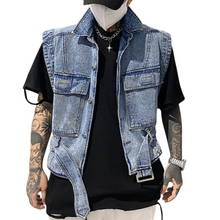 Load image into Gallery viewer, Cargo Pocket Denim Vest-Modern Baby Las Vegas