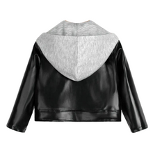 Load image into Gallery viewer, Hooded Leather Jacket
