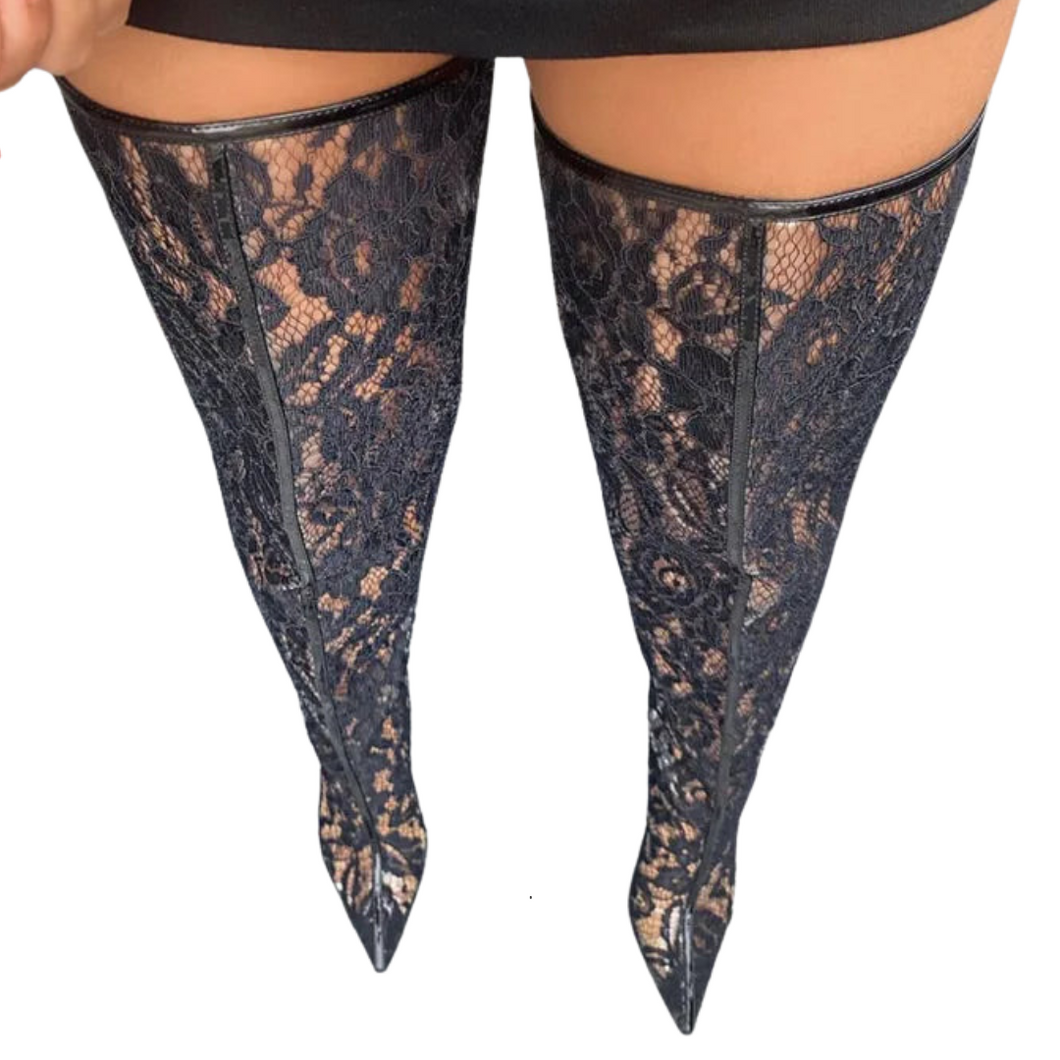 Lace Knee Boots
