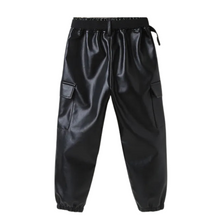 Load image into Gallery viewer, Leather Belted Pocket Cargo Pants
