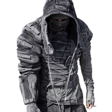 Load image into Gallery viewer, Asymmetric Hooded Tech Jacket
