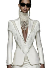 Load image into Gallery viewer, Tassel Blazer Ruched Skirt Set
