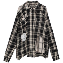 Load image into Gallery viewer, Plaid Patch Grunge Top
