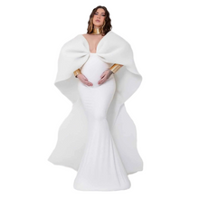 Load image into Gallery viewer, Caped Shoulder Mermaid Maternity Dress-Modern Baby Las Vegas
