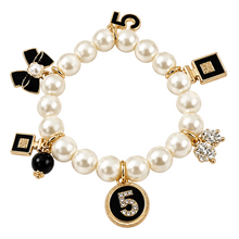 Load image into Gallery viewer, Handmade Pearl Number 5 Bracelet
