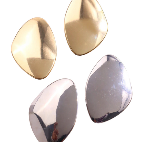 Large Asymmetric Flat Earrings-Modern Baby Las Vegas