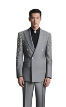 Load image into Gallery viewer, Hollow Out Back Crystal Suit
