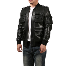 Load image into Gallery viewer, Pocket Leather Jacket
