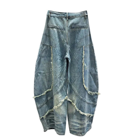 Rough Edge Gold Metal Denim Jeans