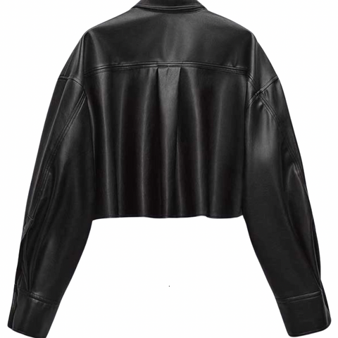 Cropped Leather Top-Modern Baby Las Vegas