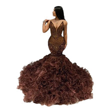 Load image into Gallery viewer, Crystal Ruffle Mermaid Dress
