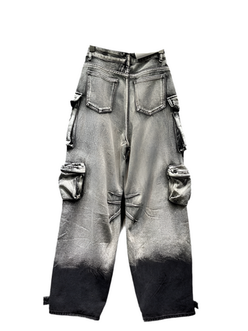 Ash Gradient Multi-Pocket Denim Jeans-Modern Baby Las Vegas