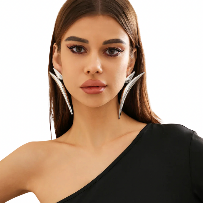 Futuristic Pointed Earrings | Modern Baby Las Vegas