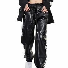 Load image into Gallery viewer, Baggy Striped Leather Pants
