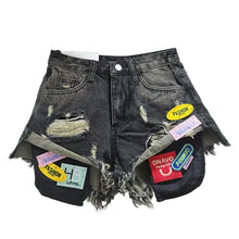 Load image into Gallery viewer, Pop Out Patch Denim Shorts
