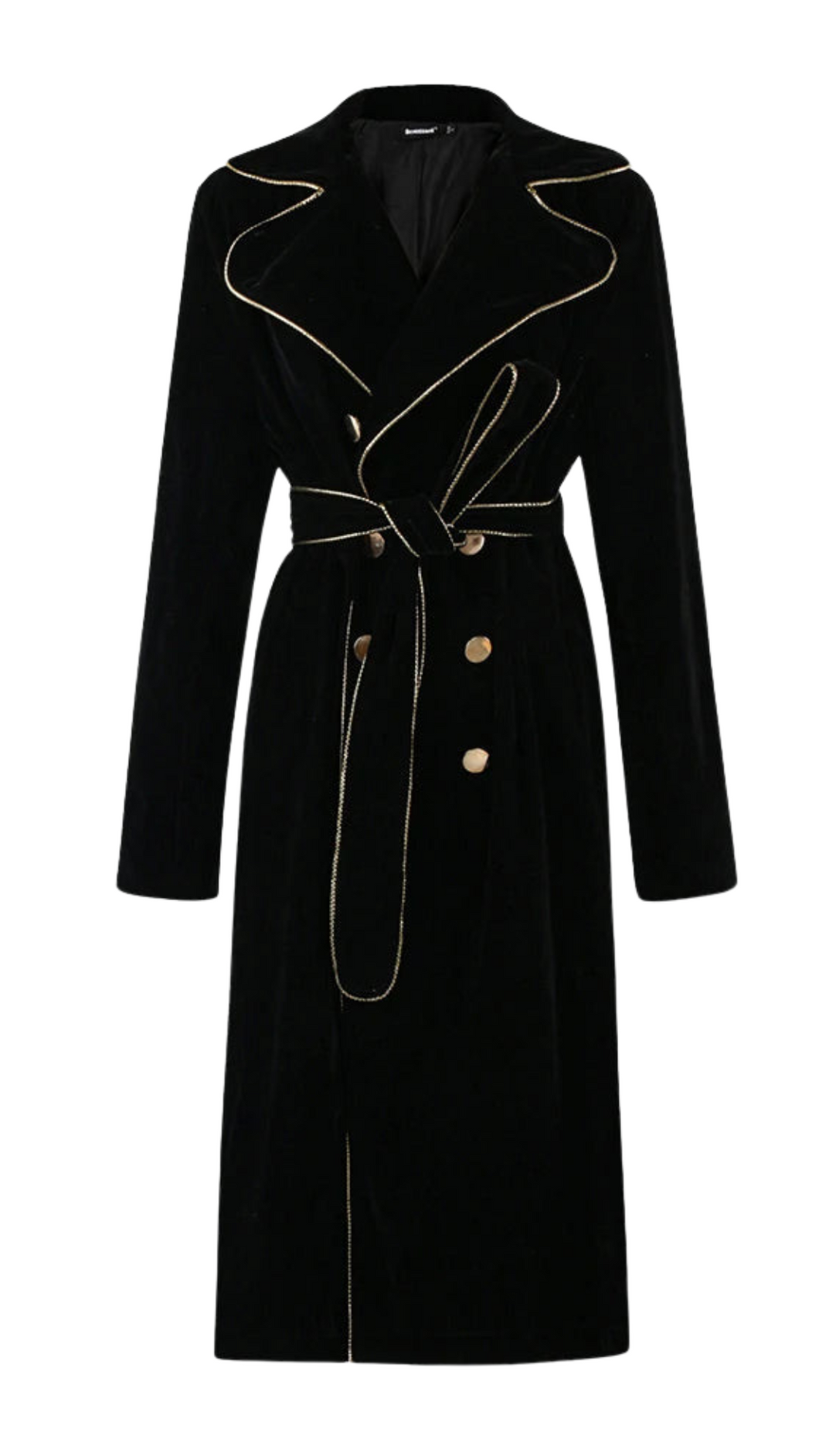 Luxury Belted Velvet Coat