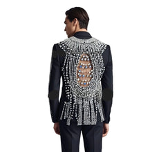 Load image into Gallery viewer, Luxury Crystal Hollow Back Tuxedo

