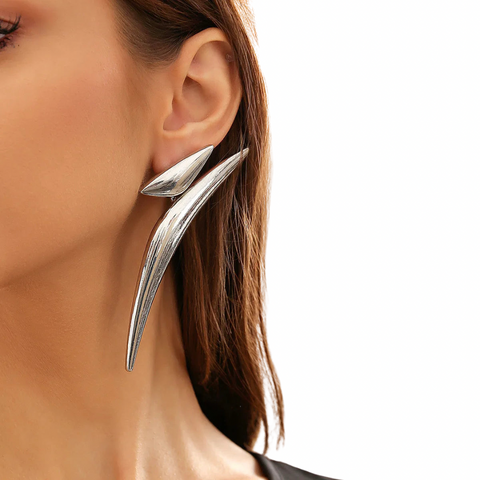 Futuristic Pointed Earrings-Modern Baby Las Vegas