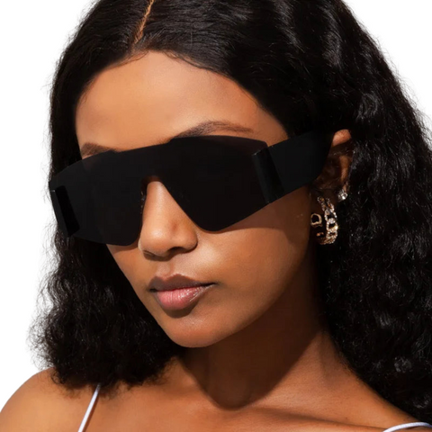 Vintage Oversized Square Rimless Sunglasses-Modern Baby Las Vegas