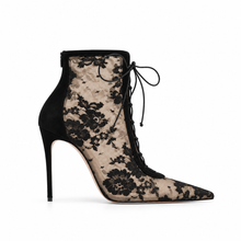 Load image into Gallery viewer, Pointed Toe Lace Mesh Boots
