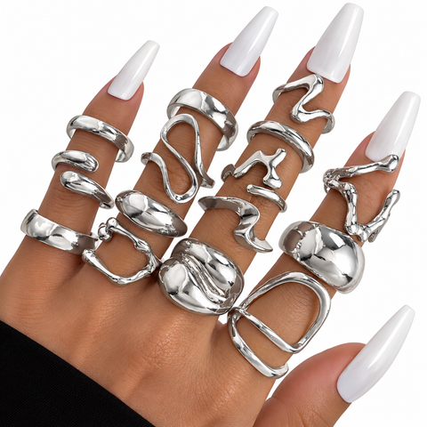 15-Piece Fashion Ring Set