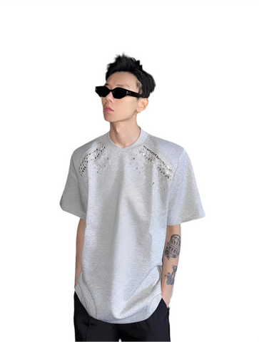 Crystal Shoulder T-Shirt-Modern Baby Las Vegas