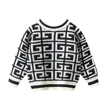 Load image into Gallery viewer, geometric print sweater- modern baby las vegas

