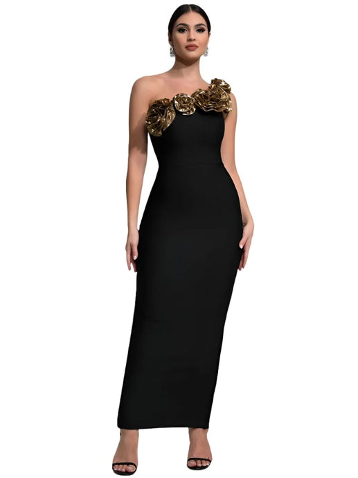 3D Gold Flower Dress | Modern Baby Las Vegas