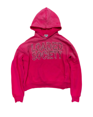 Colored Crystal Letter Hoodie-Modern Baby Las Vegas