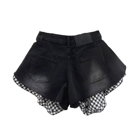 Rugged Flutter Patch Denim Shorts