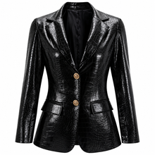 Load image into Gallery viewer, Croc Leather Blazer
