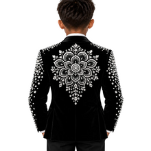 Load image into Gallery viewer, Luxury Floral Back Crystal Suit
