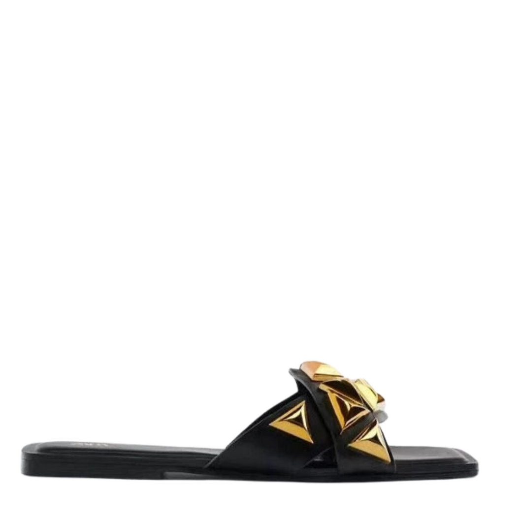 Rivet Flat Sandals