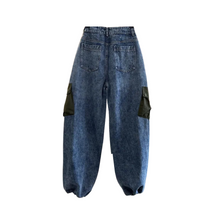 Load image into Gallery viewer, Patch Cargo Denim Jeans
