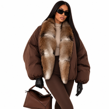 Load image into Gallery viewer, Faux Fur Collar Coat

