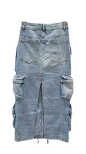 Load image into Gallery viewer, Denim Multi-Pocket Skirt
