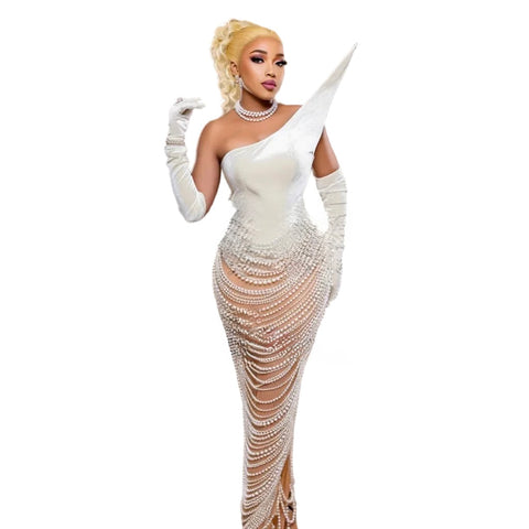 Futuristic Pretty In Pearls Dress