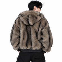 Load image into Gallery viewer, Double-Faced Leather Fur Hooded Coat
