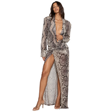 Load image into Gallery viewer, Snake Print Split Dress

