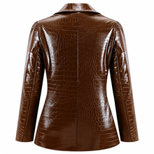 Load image into Gallery viewer, Croc Leather Blazer
