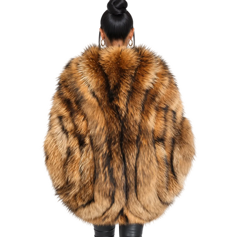 Ribbed Fur Vest Coat