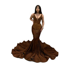 Load image into Gallery viewer, Deep V Beaded Dress
